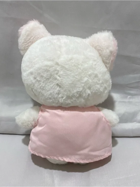 Kawaii White Cat Plush 9” Cute Soft Stuffed Animal Toy - Picture 3 of 3